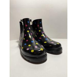 Norty Women Low Ankle High Rain Boots Rubber Snow Rainboot Bootie Polka Dot 9
